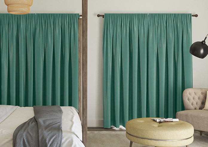 Akoya Faux Silk, Lustre Emerald Green - Made to Measure Curtain - Image 7